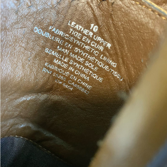 Express Men's Brown Leather Buckle Strap Ankle Boots Size 10 - Picture 9 of 12